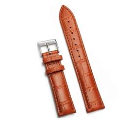 KanaAt LKQASD Uhrenarmbänder aus echtem Leder, 12/14/16/18/20/22/24 mm, Uhrenarmband, Stahldornschließe, Handgelenkgürtel, Armband + Werkzeug (Color : Brown 1, Size : 24mm) von KanaAt