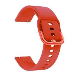KanaAt LKQASD Uhrenarmband, 20 mm, Silikon, kompatibel mit Ignite 2 Smartwatch-Band, kompatibel mit Unite/Lgnite-Armbändern, Sport-Armband-Zubehör, Armband (Color : Red, Size : For Polar Ignite) von KanaAt