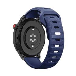 LKQASD 20/22 mm Sport-Silikonarmband, kompatibel mit Galaxy Watch 4 5 Pro 40 mm 44 mm 45 mm 42/46 mm Active 2-Armband. Kompatibel mit GT2/3 Pro-Band (Color : Midnight Blue, Size : GT3 2 46mm) von KanaAt