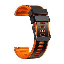 LKQASD 20 mm/22 mm Armband kompatibel mit Galaxy Watch Active 2 40 mm 44 mm Watch 3 41 45 mm 42 mm 46 mm Sport-Armband-Ersatzarmband (Color : Black orange, Size : 6 classic 43 47mm) von KanaAt