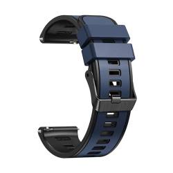 LKQASD 20 mm/22 mm Armband kompatibel mit Galaxy Watch Active 2 40 mm 44 mm Watch 3 41 45 mm 42 mm 46 mm Sport-Armband-Ersatzarmband (Color : Dark blue black, Size : 22mm) von KanaAt