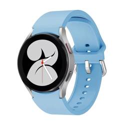 LKQASD 20-mm-Uhrenarmband, kompatibel mit Galaxy Watch 5/4, 44 mm, 40 mm, Silikonarmband, kompatibel mit Galaxy Watch 6 Classic 5 Pro 46 mm, 45 mm, 47 mm, 43 mm (Color : Light blue, Size : 5 pro 45m von KanaAt