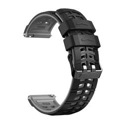 LKQASD 22-mm-Armband, kompatibel mit Gear S3 Classic/Frontier, Silikonband-Armbänder, kompatibel mit Galaxy Watch 3, 45-mm-Ersatzarmband (Color : Black Gray, Size : Galaxy Watch 3 45mm) von KanaAt
