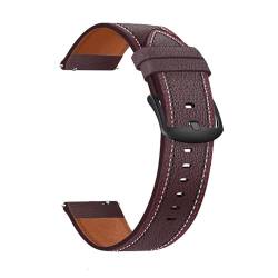 LKQASD Armband 20 mm Bandgürtel kompatibel mit Galaxy Watch 5 4 Classic 42 46 mm 44 mm 40 mm Easyfit-Armband Watch 5 pro 45 mm Lederarmband (Color : Dark Brown A, Size : Galaxy watch 4 40mm) von KanaAt