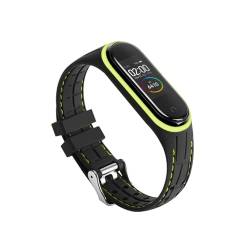 LKQASD Armband kompatibel mit Band 7 6 5 Armband Sportgürtel Silikonarmband Ersatz Smartwatch-Armband kompatibel mit Band 3 4 5 6 Armband (Color : Green-A, Size : Band 7) von KanaAt