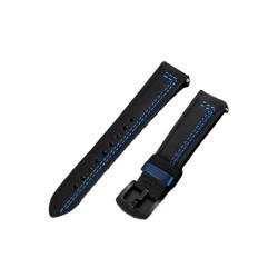 LKQASD Echtes Lederarmband, 22 mm, 20 mm, kompatibel mit Watch GT 2, Armband, kompatibel mit Galaxy Watch, 46 mm, 42 mm, kompatibel mit Smartwatch (Color : Black 2, Size : 20mm) von KanaAt