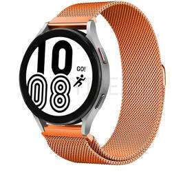 LKQASD Milanese Loop Kompatibel mit Galaxy Watch 4/5/Pro/4 Classic/Active 2/Gear S3 Armband 20 mm 22 mm Armband Kompatibel mit GT 3-2-2e-pro Band (Color : Orange 14, Size : Galaxy 5-4-4) von KanaAt