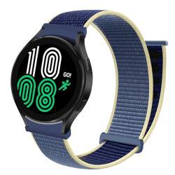 LKQASD Nylonschlaufe, kompatibel mit Galaxy Watch 6–5-pro-4, 44 mm, 40 mm, Sportgürtel, keine Lücken, 20 mm Band, Armband, Galaxy 4–6 klassisch, 43 mm, 47 mm (Color : Blue13, Size : Watch 6 43mm) von KanaAt