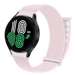 LKQASD Nylonschlaufe, kompatibel mit Galaxy Watch 6–5-pro-4, 44 mm, 40 mm, Sportgürtel, keine Lücken, 20 mm Band, Armband, Galaxy 4–6 klassisch, 43 mm, 47 mm (Color : Pearl pink 06, Size : Galaxy4 4 von KanaAt