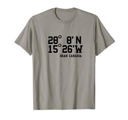 Gran Canaria Koordinaten Kanaren Spanien Urlaub Geschenk T-Shirt von Kanarische Inseln Bekleidung & Geschenkideen