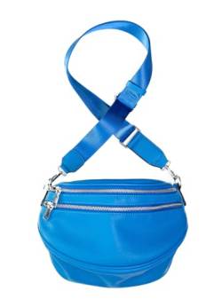 Kandharis Umhängetasche Crossbody Handtasche Gürteltasche für Damen mit breiter Riemen CB-02 2- Blau von Kandharis