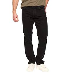 KANDOR Herren Jeans – Regular Fit Stretchjeans für Männer, Straight Denim Hose, Stretch Herrenhosen, Klassische Männerjeans aus 98% Baumwolle (Black-W3O/L34) von Kandor