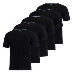 Kandor Herren-T-Shirt, 5 Stück, T-Shirts für Herren, UK-Kleidung, Multipack, Rundhalsausschnitt, T-Shirt, Tops, einfarbig, 100 % Baumwolle, hochwertige Herren-T-Shirts, lässig, klassische T-Shirts, von Kandor