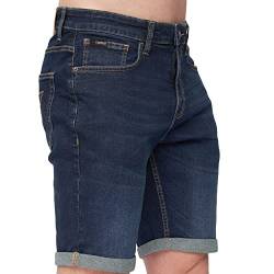 Kandor Kurze Hosen Herren – Jeans Shorts für Männer, Stretch, Sommer Bermuda Kurze Hose, Denim Herren-Shorts mit 5 Taschen(32W,Dark Wash - Timmy) von Kandor