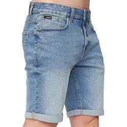 Kandor Kurze Hosen Herren – Jeans Shorts für Männer, Stretch, Sommer Bermuda Kurze Hose, Denim Herren-Shorts mit 5 Taschen(32W,Stone Wash - Timmy) von Kandor