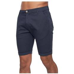 Kandor Kurze Hosen Herren – Sommer Chino Shorts für männer, Stretch Bermuda Kurze Hose, 98% Baumwolle Herrenshorts mit Taschen (Navy Blazer, W-32) von Kandor