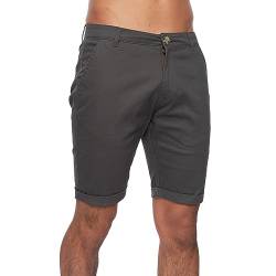 Kandor Kurze Hosen Herren – Sommer Chino Shorts für männer, Stretch Bermuda Kurze Hose, 98% Baumwolle Herrenshorts mit Taschen (Raven, W-36) von Kandor