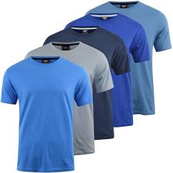 Kandor t Shirt Herren – 5er Pack, t-Shirts für männer, Classic Basic T-Shirt Set, 100% Baumwoll Rundhals t-Shirt, arbeits, Sports, Schlaf, Casual Tshirt, einfarbige Tshirts mehrpack (M,Dovar-Set 1) von Kandor