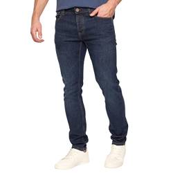 Smith & Jones Slim Fit Jeans Herren – Schmale Stretchjeans für Männer, Stretch Denim Hose aus 98% Baumwolle, Herrenjeans in schmaler Passform(BASKON-Dark Wash-W32/L30) von Kandor