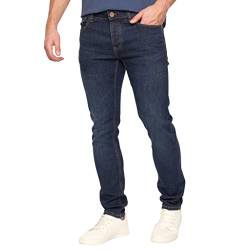 Smith & Jones Slim Fit Jeans Herren – Schmale Stretchjeans für Männer, Stretch Denim Hose aus 98% Baumwolle, Herrenjeans in schmaler Passform(BASKON-Dark Wash-W32/L32) von Kandor