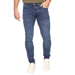 Smith & Jones Slim Fit Jeans Herren – Schmale Stretchjeans für Männer, Stretch Denim Hose aus 98% Baumwolle, Herrenjeans in schmaler Passform(BASKON-Mid Wash-W34/L32) von Kandor