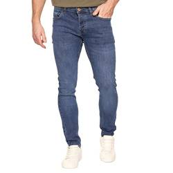 Smith & Jones Slim Fit Jeans Herren – Schmale Stretchjeans für Männer, Stretch Denim Hose aus 98% Baumwolle, Herrenjeans in schmaler Passform(BASKON-Mid Wash-W36/L32) von Kandor