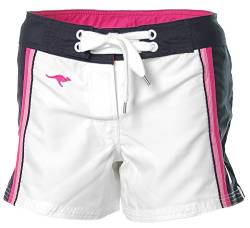 KangaROOS Damen Boardshorts Badeshorts Bade Shorts Weiß-Marine 36 von KangaROOS