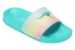 KangaROOS Damen K-Slide Shine Sandale, Ocean/Rainbow, 37 EU von KangaROOS