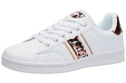 KangaROOS Damen K-Ten Base Sneaker, White/Leo, 37 EU von KangaROOS