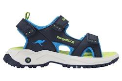 KangaROOS K-AS Ture Sandale, dk Navy/Lime, 34 EU von KangaROOS