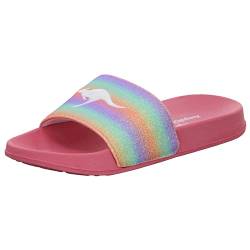 KangaROOS K Shine Slides, Daisy pink/Rainbow, 33 EU von KangaROOS