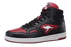 KangaROOS Unisex K-Slam Point Mid Sneaker, Jet Black/Rouge, 37 EU von KangaROOS