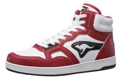 KangaROOS Unisex K-Slam Point Mid Sneaker, Rouge/Jet Black, 45 EU von KangaROOS