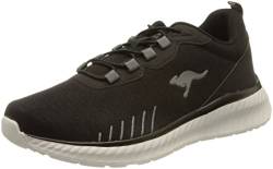 KangaROOS Unisex KM-Evan Sneaker, Jet Black/Steel Grey, 41 EU von KangaROOS