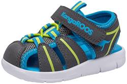 KangaROOS Unisex Kinder K-tiffy Sandale, Steel Grey/Lime, 23 EU von KangaROOS