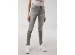 5-Pocket-Jeans KANGAROOS "SUPER SKINNY HIGH RISE" Gr. 36, N-Gr, grau (light, grey, used) Damen Jeans 5-Pocket-Jeans Röhrenjeans von Kangaroos