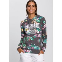 KangaROOS Kapuzensweatshirt mit coolem Floral-Alloverprint & Logo-Print im College-Look von Kangaroos