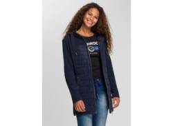 Langjacke KANGAROOS Gr. 40, blau (marine (steppjacke aus nachhaltigem material)) Damen Jacken Lange von Kangaroos