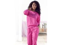 Pyjama KANGAROOS Gr. 44/46, pink Damen Homewear-Sets Pyjamas von Kangaroos