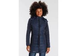 Steppjacke KANGAROOS Gr. 32 (XS), blau (marine) Damen Jacken Lange von Kangaroos