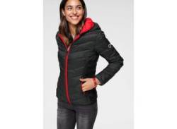 Steppjacke KANGAROOS Gr. 34, schwarz (schwarz, rot) Damen Jacken Steppjacken von Kangaroos