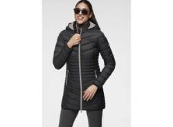 Steppjacke KANGAROOS Gr. 38, schwarz (schwarz (steppjacke aus nachhaltigem material)) Damen Jacken Lange von Kangaroos