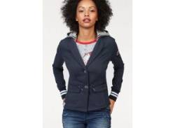 Sweatblazer KANGAROOS Gr. 38, blau (marine, hellgrau, meliert) Damen Blazer Bestseller von Kangaroos