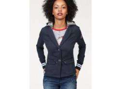 Sweatblazer KANGAROOS Gr. 40, blau (marine, hellgrau, meliert) Damen Blazer Bestseller von Kangaroos