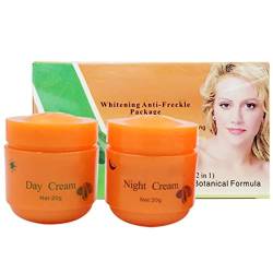 Papaya Whitening Brightening Face Freckle Remover Cream Bleaching Lightening Facial Cream Gel for Face Anti-Wrinkle Aging Age Spots Moisturizing Day Night Pearl Cream Set Skin Care von Kangmeile