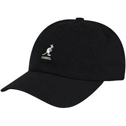 Kangol Unisex Gewaschener Baseball Baseballkappe, Schwarz (Black Bk), One Size von Kangol