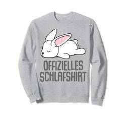 Offizielles Schlafshirt Pyjama Kaninchen Hasen Fun Geschenk Sweatshirt von Kaninchen Hase Geschenkidee Langschläfer Faulenzer