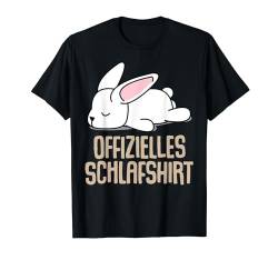 Offizielles Schlafshirt Pyjama Kaninchen Hasen Fun Geschenk T-Shirt von Kaninchen Hase Geschenkidee Langschläfer Faulenzer