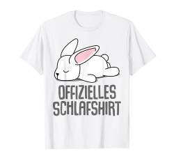 Offizielles Schlafshirt Pyjama Kaninchen Hasen Fun Geschenk T-Shirt von Kaninchen Hase Geschenkidee Langschläfer Faulenzer