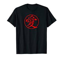 Kanji Liebe Rotes Schriftzeichen Japan Tradition T-Shirt von Kanji Love Japan Shirts